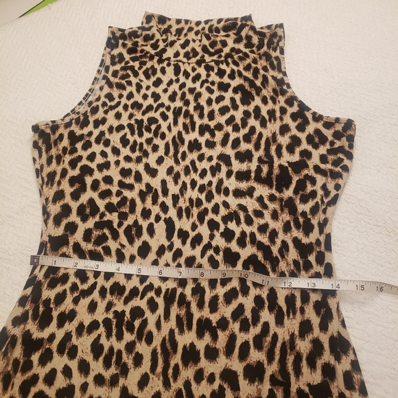 ANIMAL PRINT Bodycon Mockneck Tube Dress sz. 0X (sz 12 to 14) - Picture 8 of 14